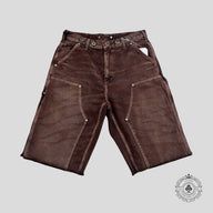 Hellstar Denim Shorts in Brown