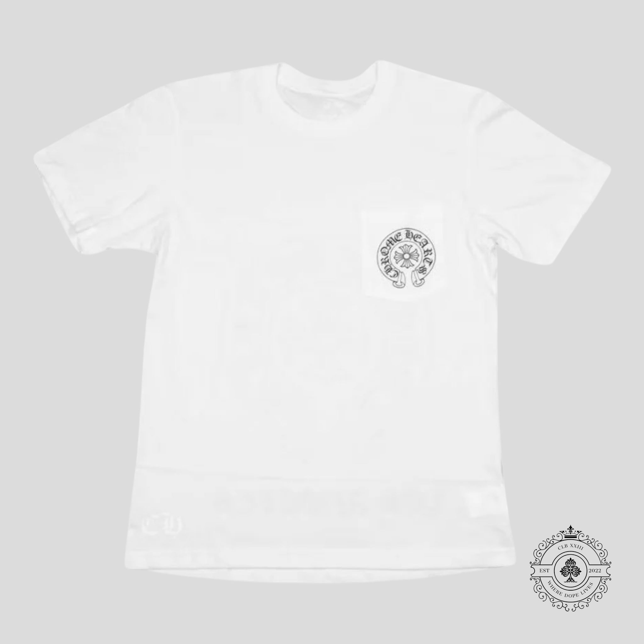 Chrome Hearts Miami Exclusive Horseshoe Pocket Tee in White