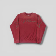 Satoshi Nakamoto Studded Crewneck in Maroon