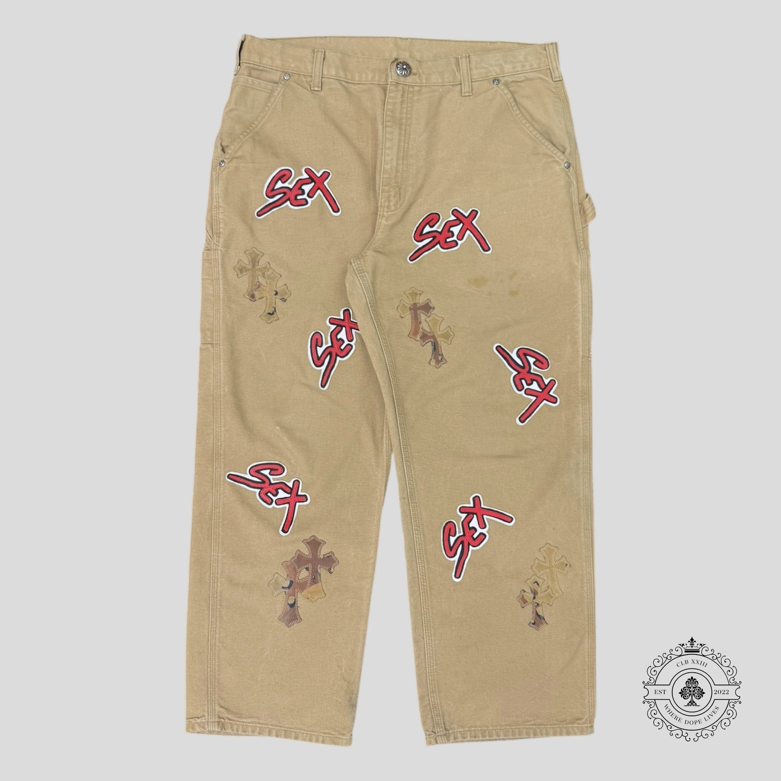 Chrome Hearts Sex Records Patch Carpenter Pants