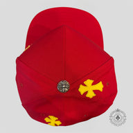 Chrome Hearts Cross Patch Hat in Red / Yellow