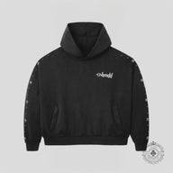 HMDD Flower Studded Hoodie in Black