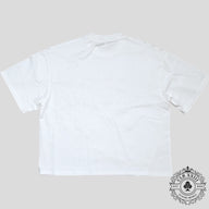 Blind Love Artistic Trafficking Rhinestone T-Shirt in White/Pink