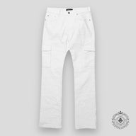 Purple Brand Optic White Cargo Pants