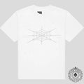 Sp5der Rhinestone Silk Tee in White