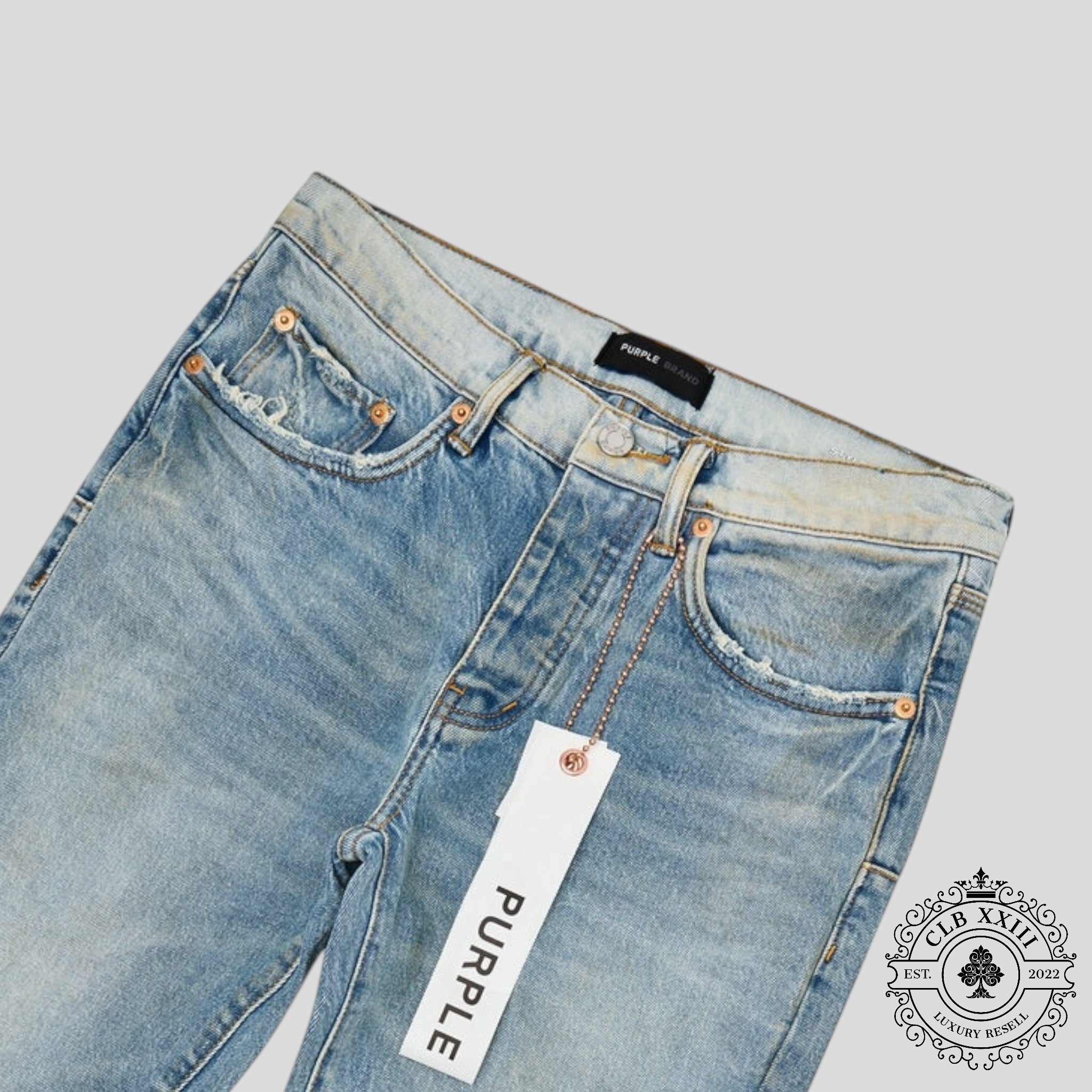 Purple Brand P001 Skinny Basalt Jeans in Light Indigo