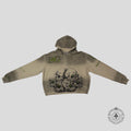 Triple Sevens x Sniper Gang Vulture Zip Up in Cream