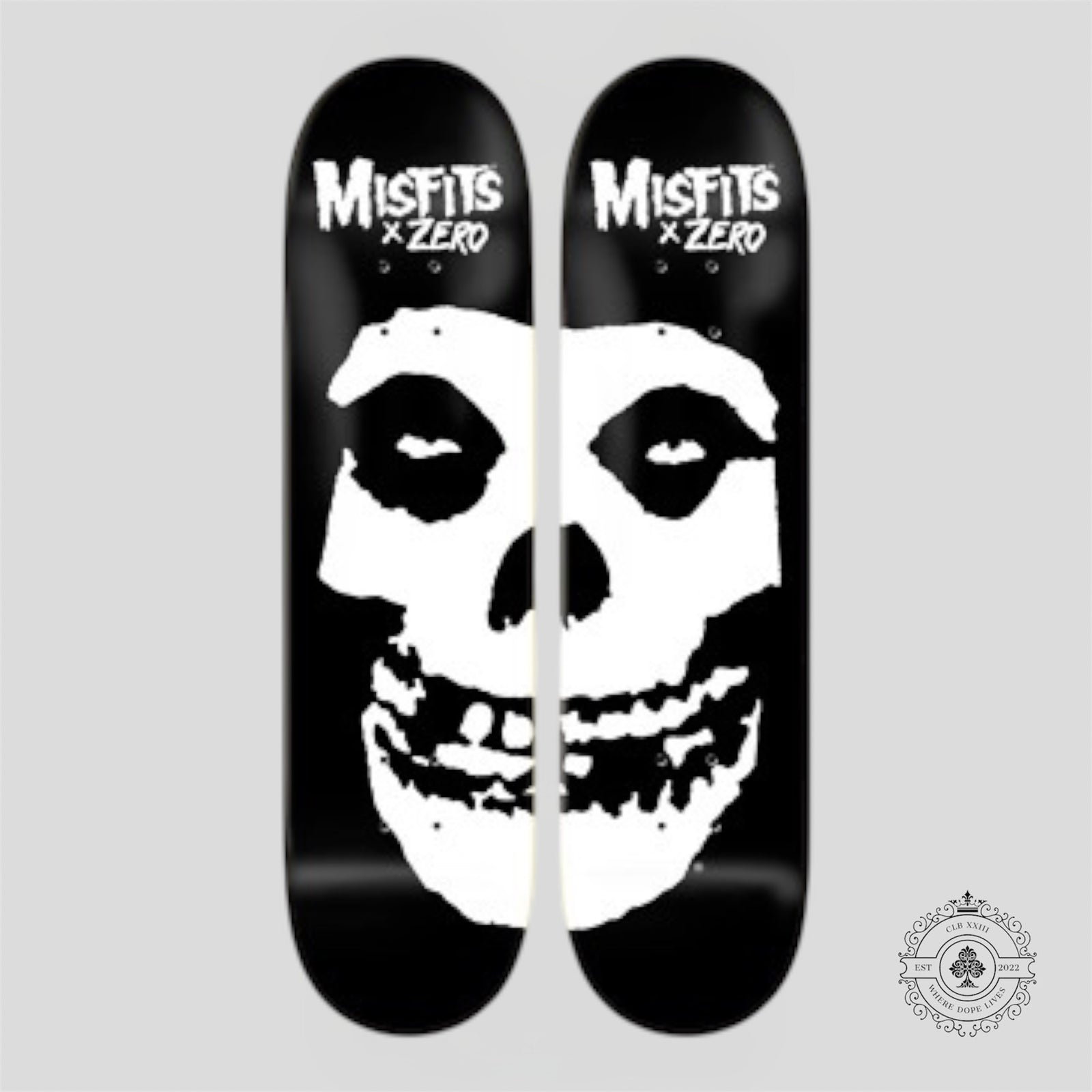 ZERO x Misfits Fiend Skull Skate Deck Set of 2