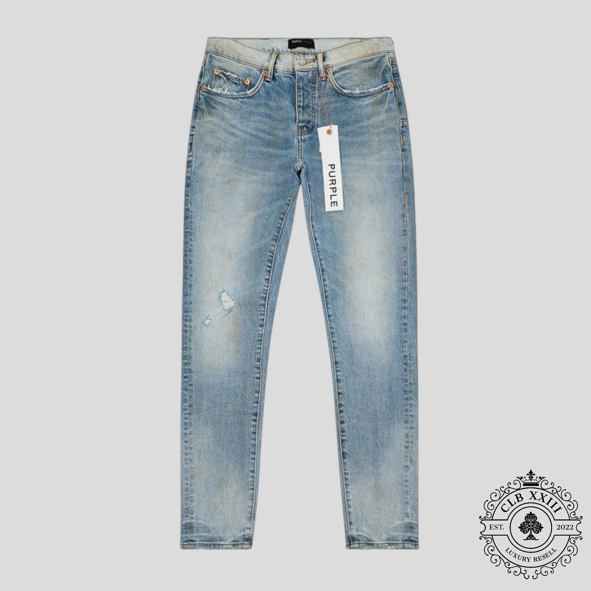 Purple Brand P001 Skinny Basalt Jeans in Light Indigo