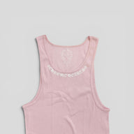Chrome Hearts Neck Logo Tank Top in Pink