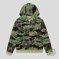 Denim Tears Camo Cotton Wreath Zip Up in Green