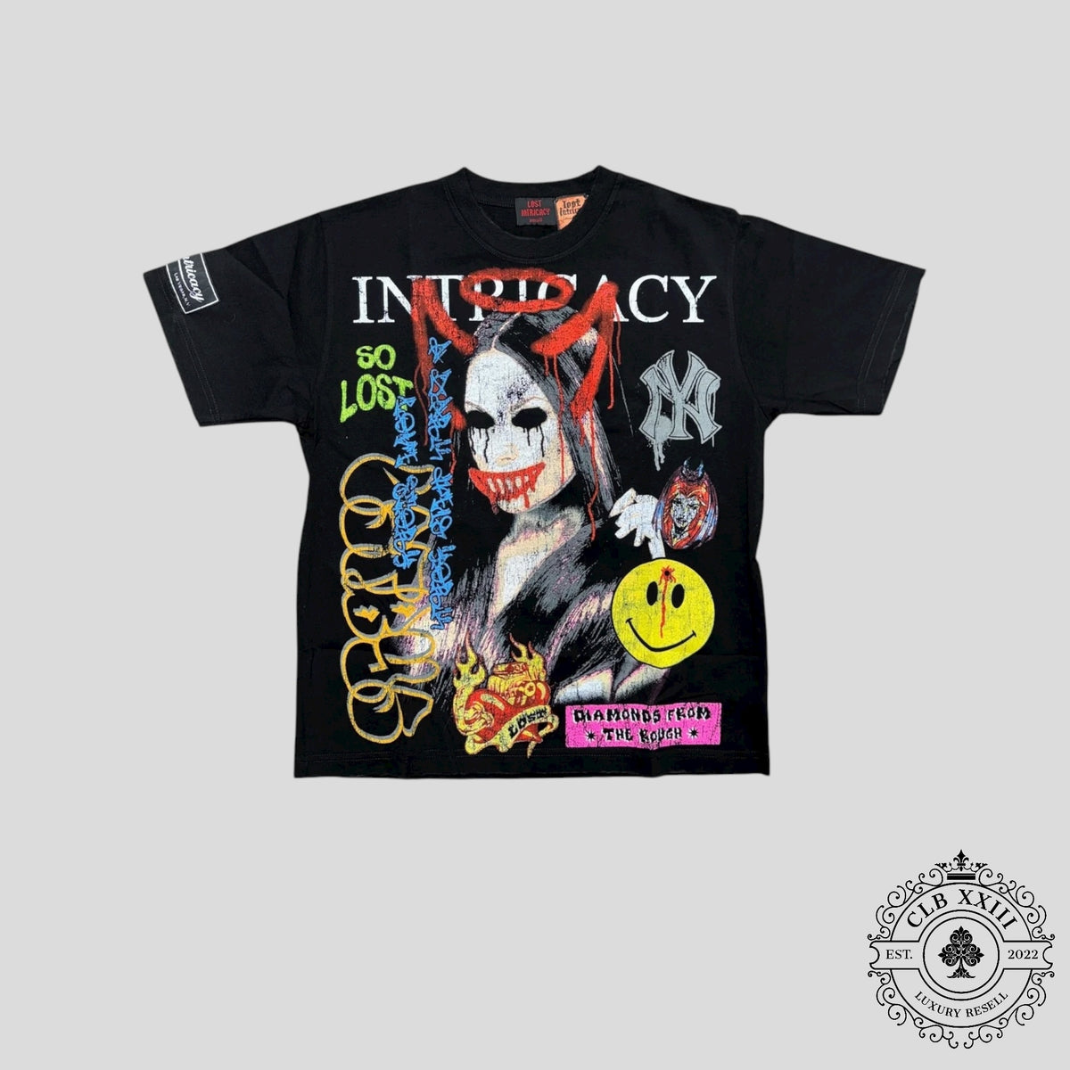 Lost Intricacy Front Page Mag T Shirt in Black