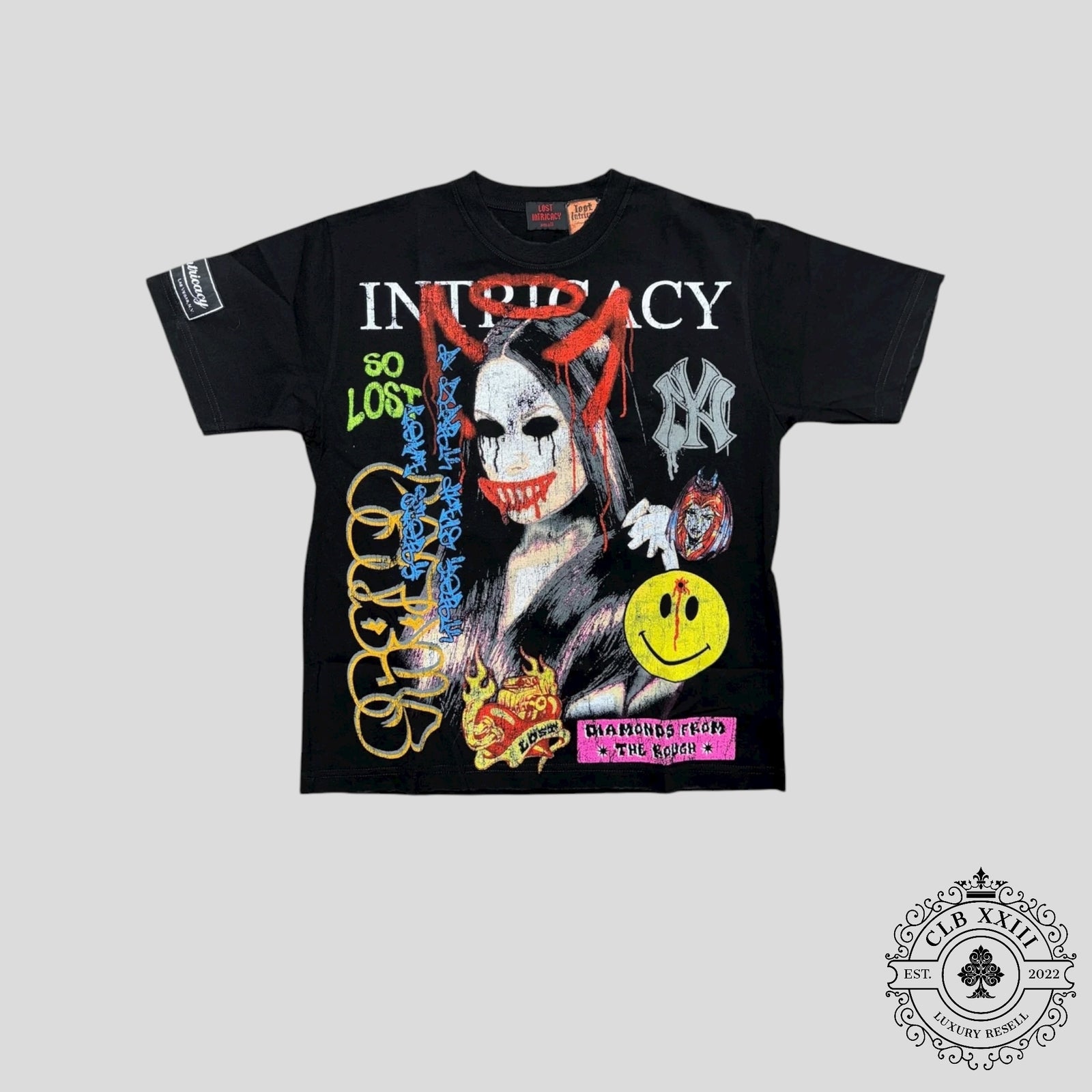 Lost Intricacy Front Page Mag T Shirt in Black