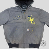 Blind Love Signature Patchwork Carhartt Jacket in Carbon Blue