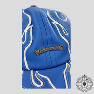 Chrome Hearts Flame Patch 6-Panel Hat in Blue