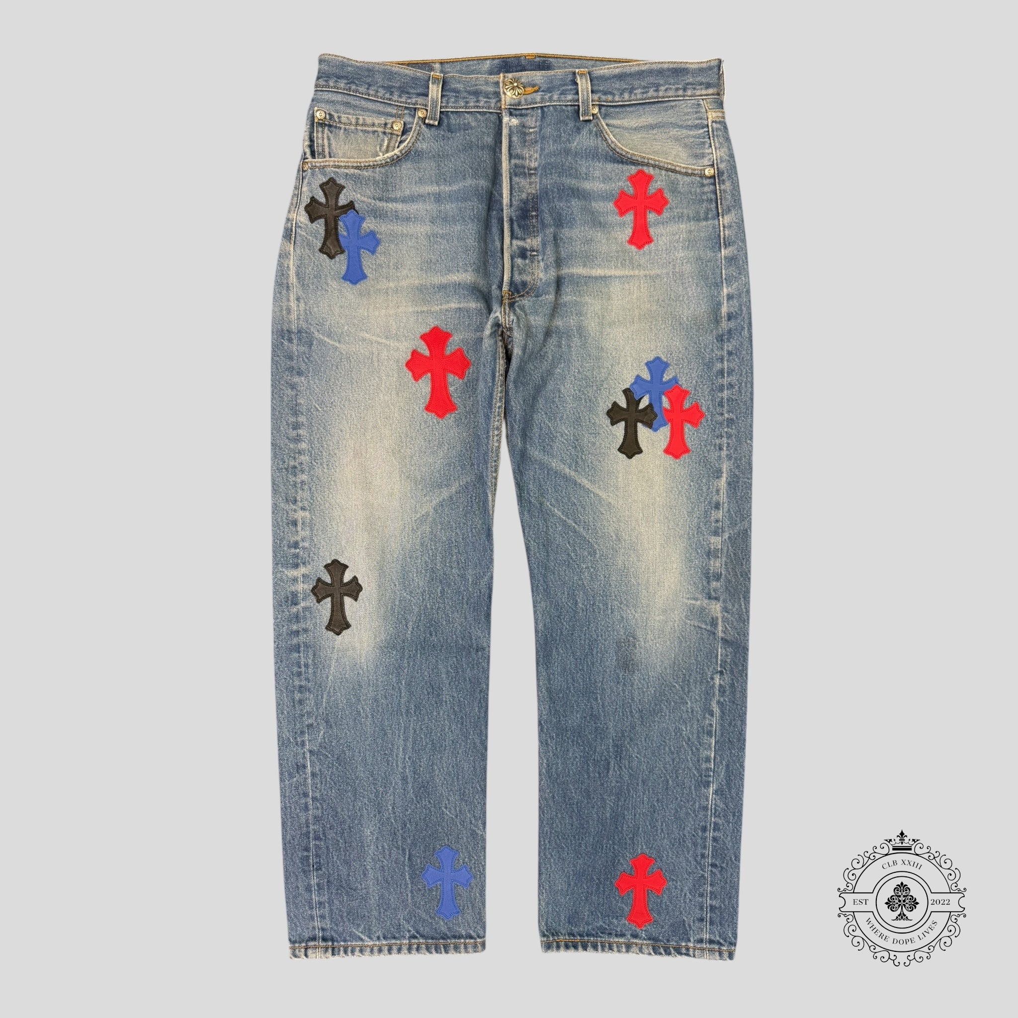 Chrome Hearts Cross Patch Jeans