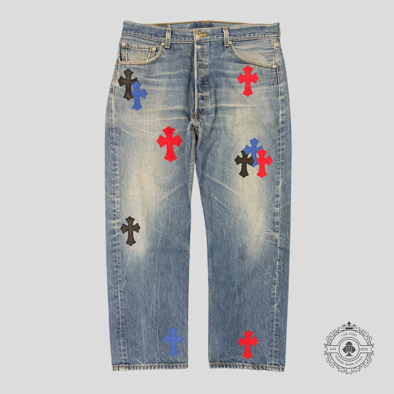 Chrome Hearts Cross Patch Jeans