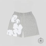 Denim Tears Core Jumbo Wreath Sweatshorts In Grey