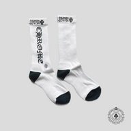 Chrome Hearts CH Logo Socks in White/Black