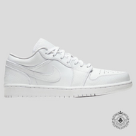 Air Jordan 1 Low Triple White Tumbled Leather