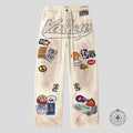 Vale 1980s Painters Jeans In White