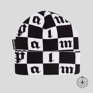 Palm Angels Damier Beanie in Black/White