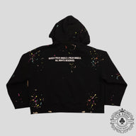 Palm Angels Paint Splatter Hoodie in Black