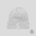 Supreme New Era S Logo Beanie in Heather Grey