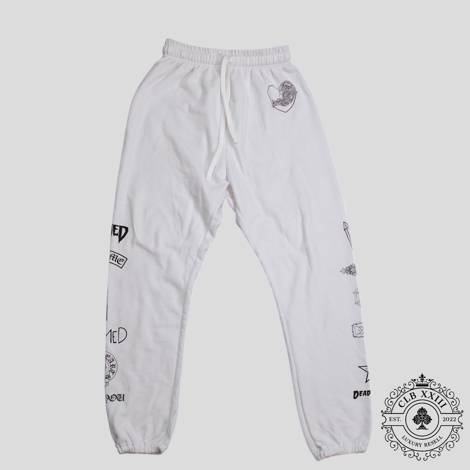 Chrome Hearts Deadly Doll Sweatpants in White