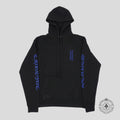 Chrome Hearts Vertical Logo Hoodie in Black/Blue