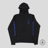 Chrome Hearts Vertical Logo Hoodie in Black/Blue