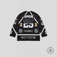 Supreme Rhinestone Hockey Jersey in Black