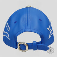 Chrome Hearts Leather Flame Patch 6 Panel Hat in Blue