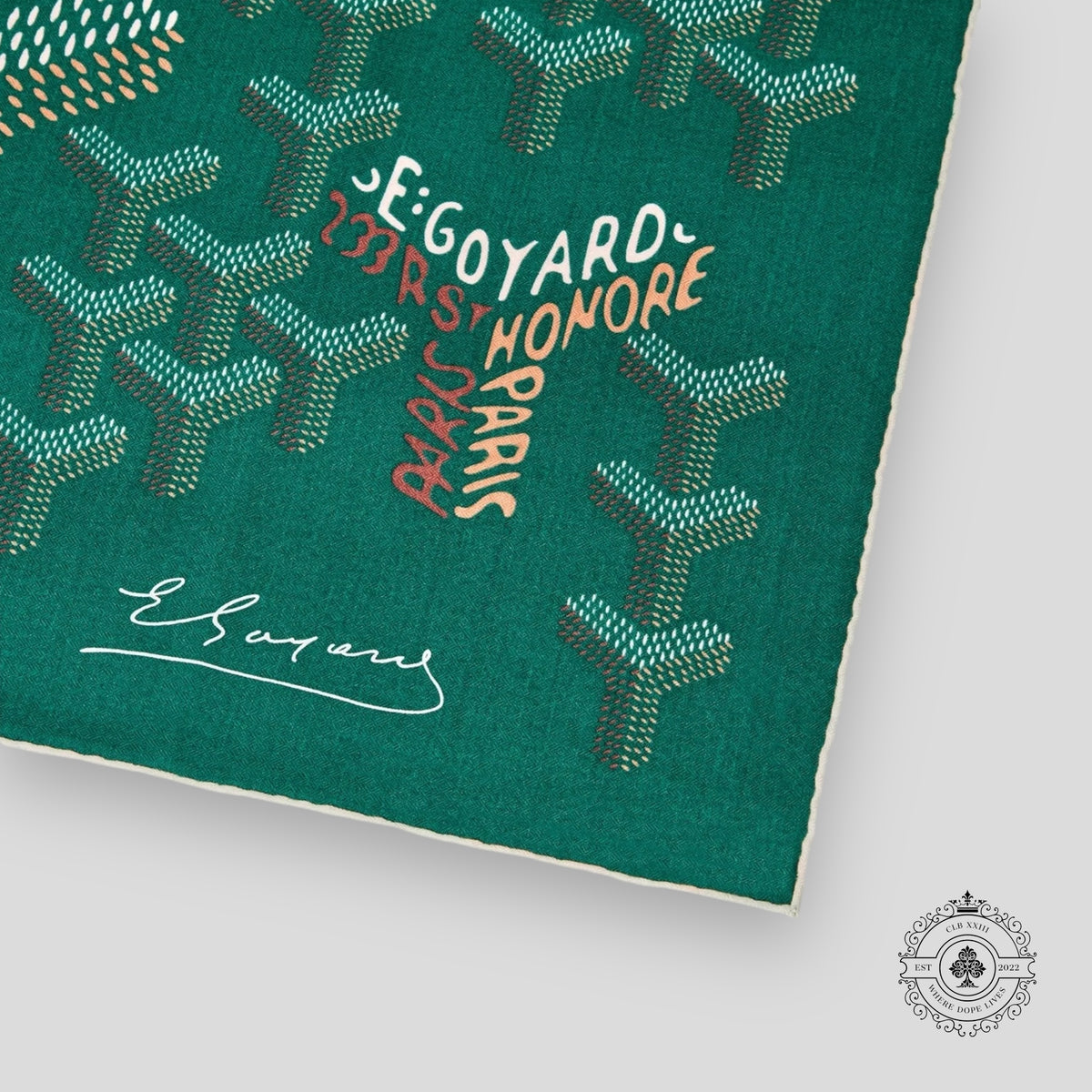 Goyard Shawl N°1 in Green