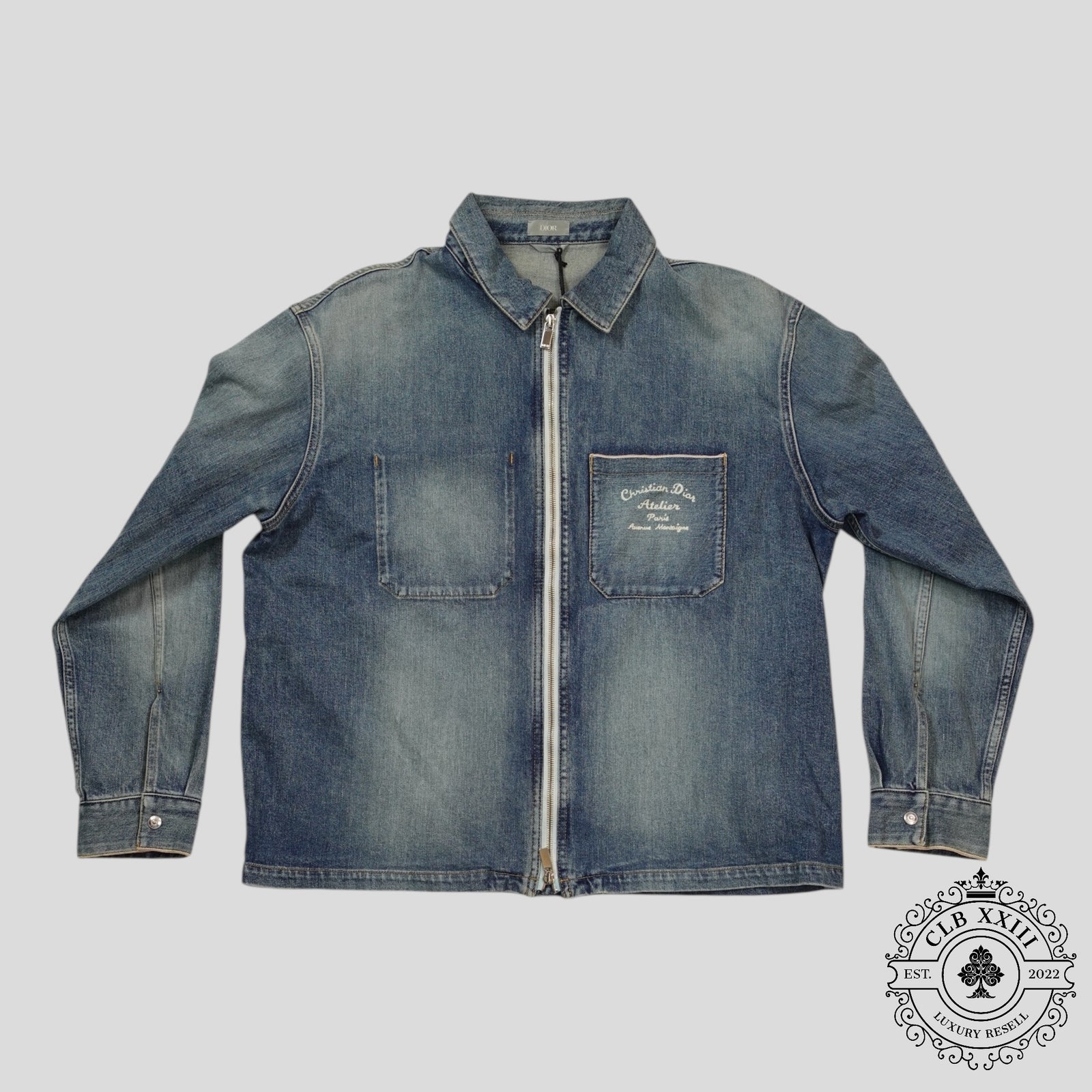 Dior "Christian Dior Atelier" Jean Jacket in Blue