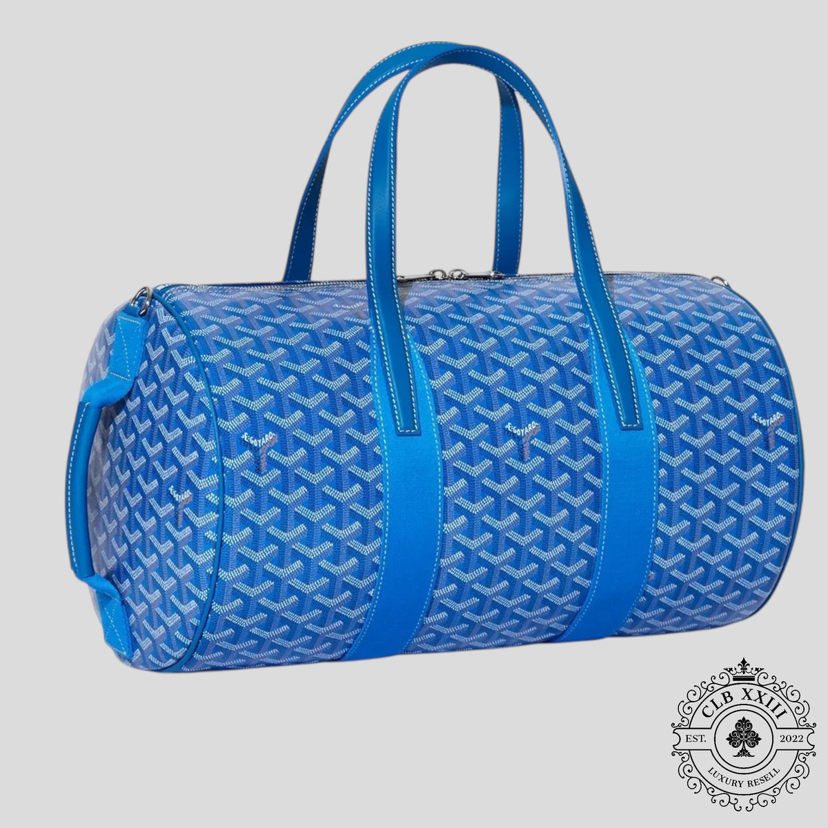 Goyard Barrel 40 Sports Bag in Sky Blue