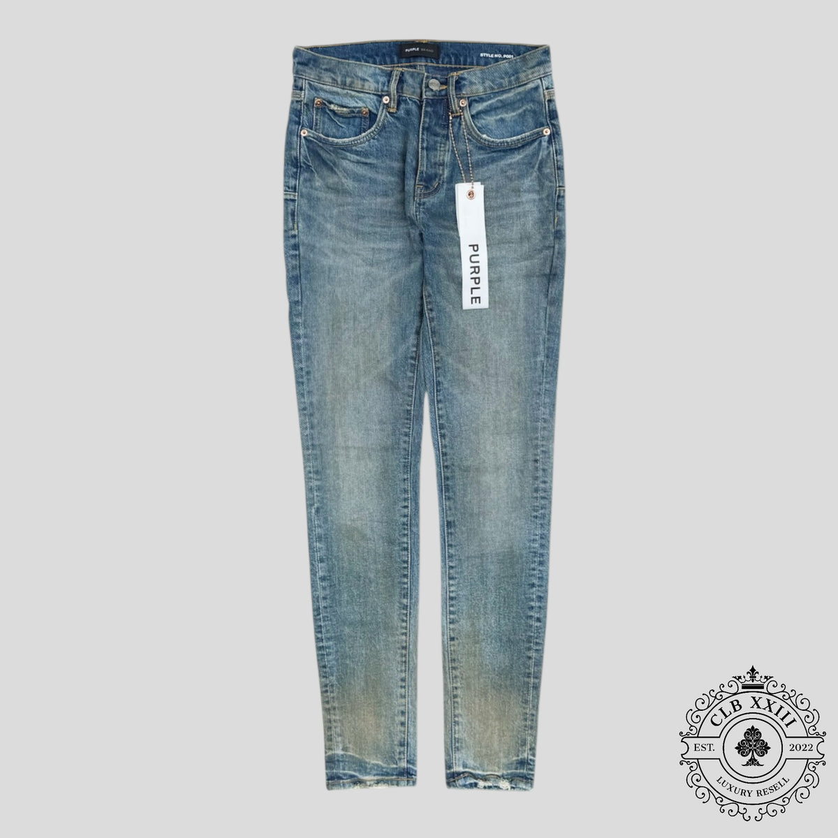 Purple Brand P001 Skinny Jeans in Cracked Bronze