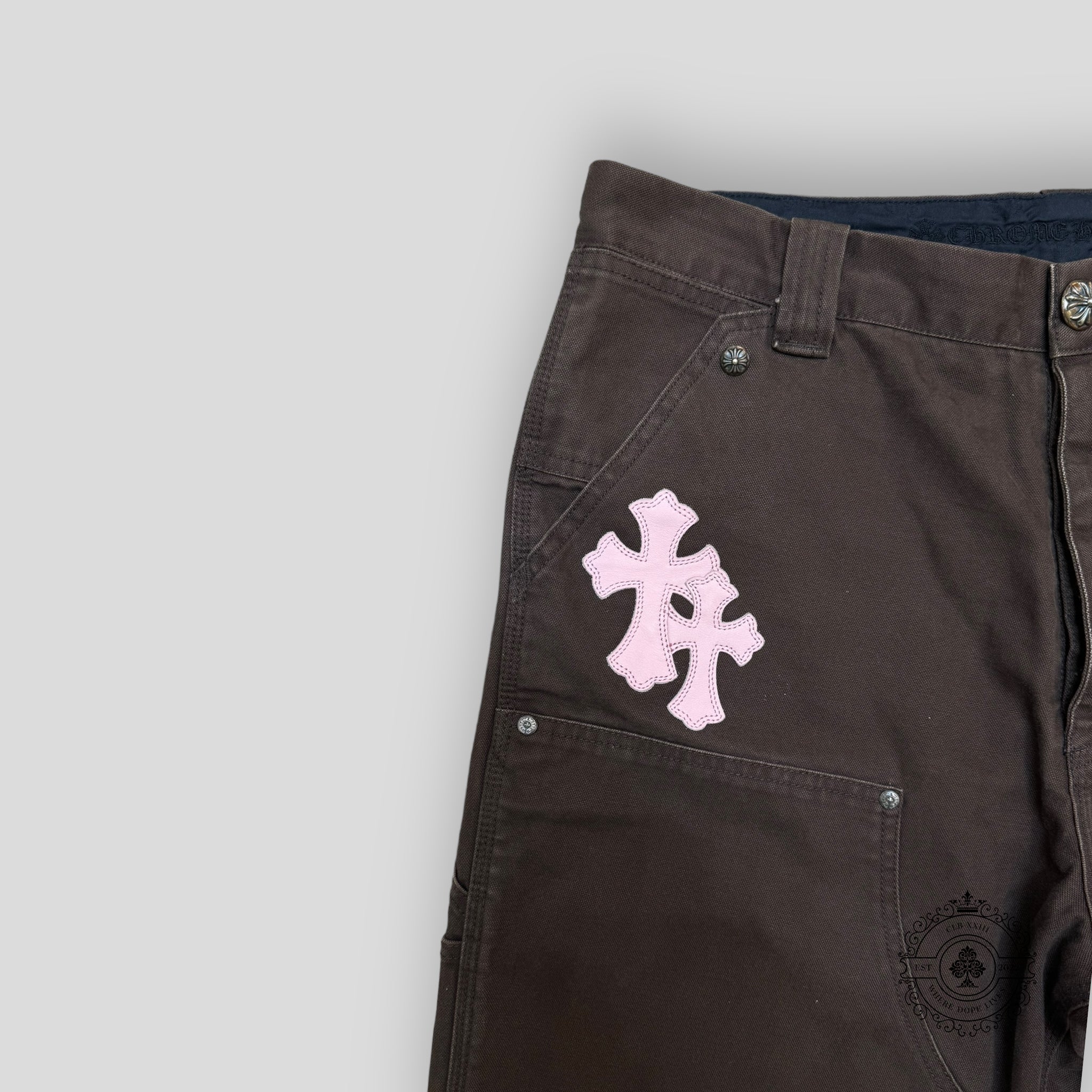 Chrome Hearts Pink Patch Double Knee Carpenter Pants