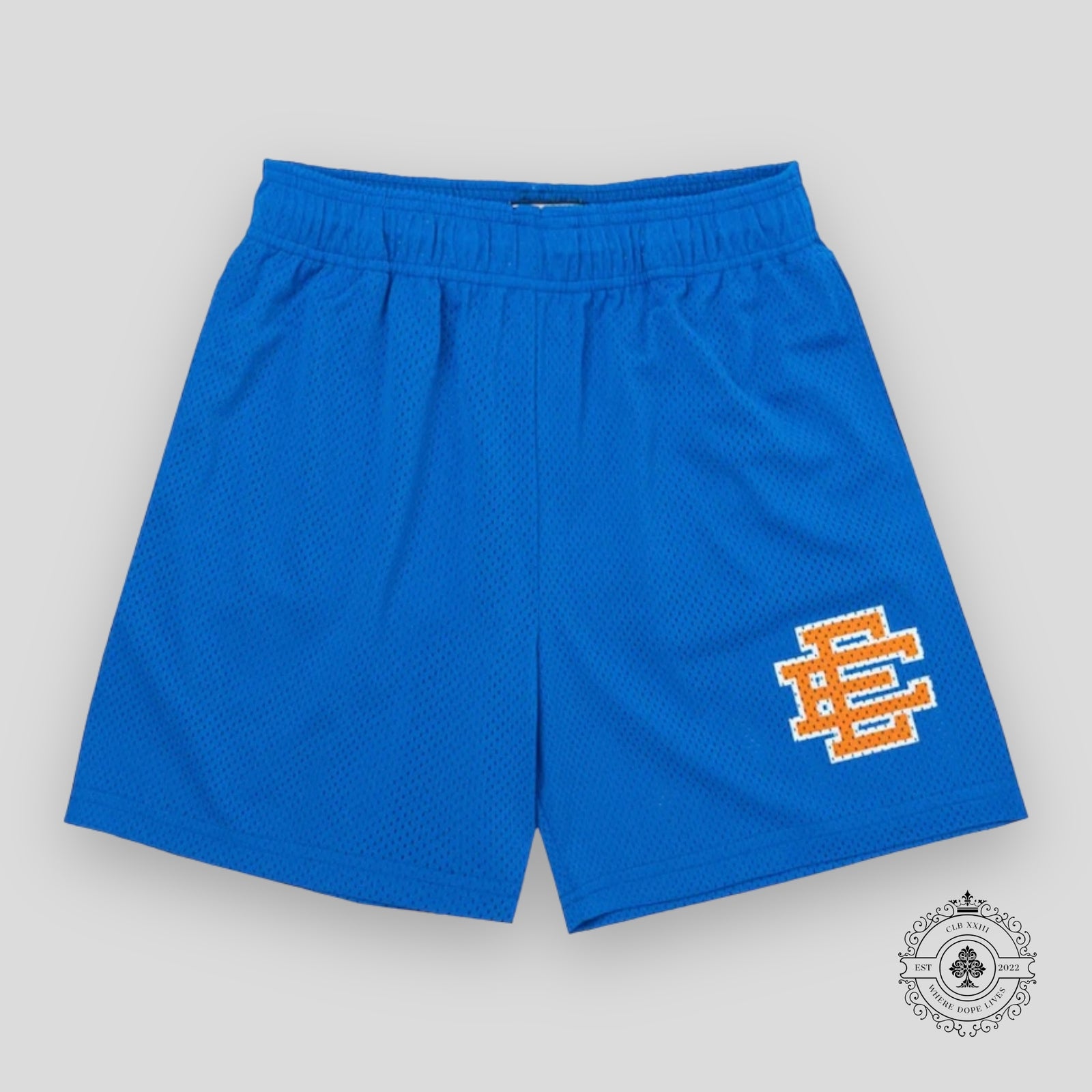 Eric Emanuel EE Basic Shorts in Electric Blue / Orange