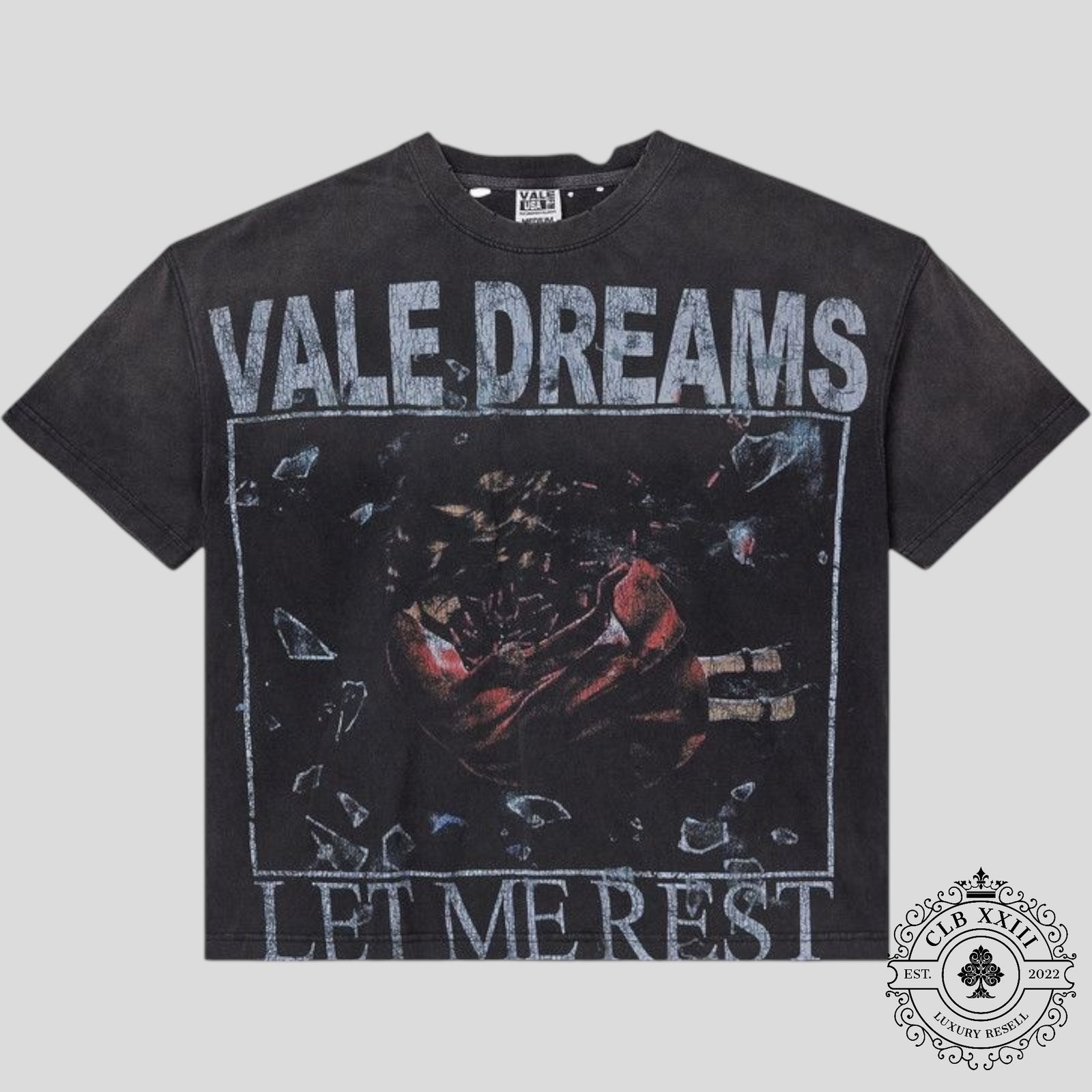 Vale Red Dress Tee in Black