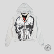 Warren Lotas Pullover Hoodie With Zip Up Illusion in Heather Grey