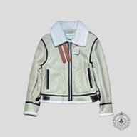 Loewe Shearling Aviator Jacket in White