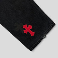 Chrome Hearts Red White Patch Jeans