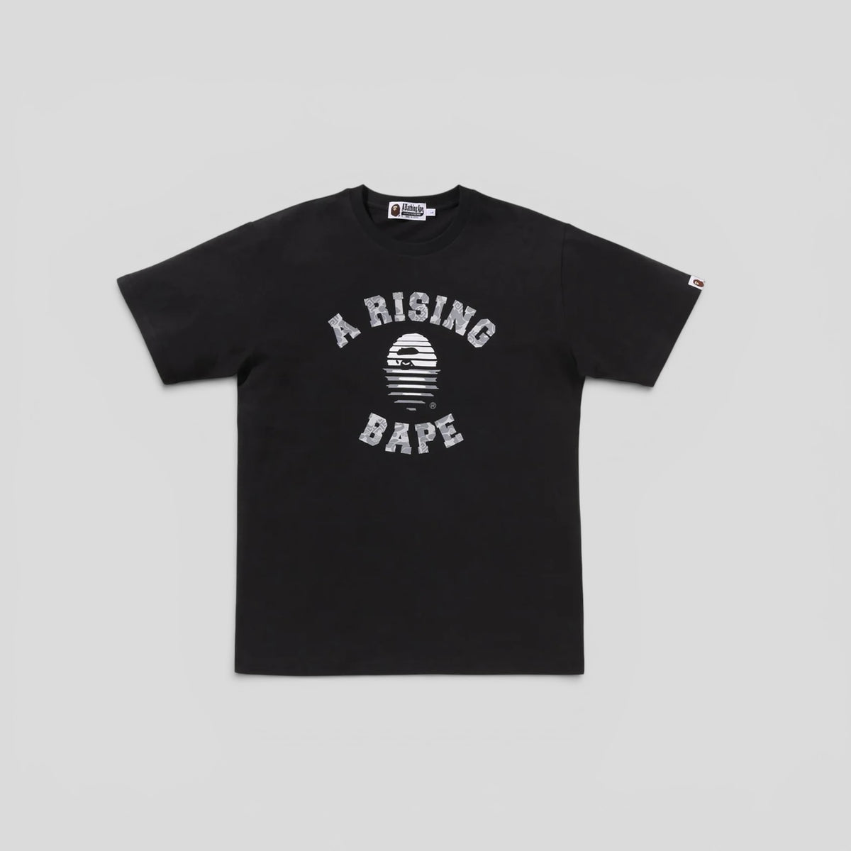 BAPE A Rising Bape Tee in Black & Grey