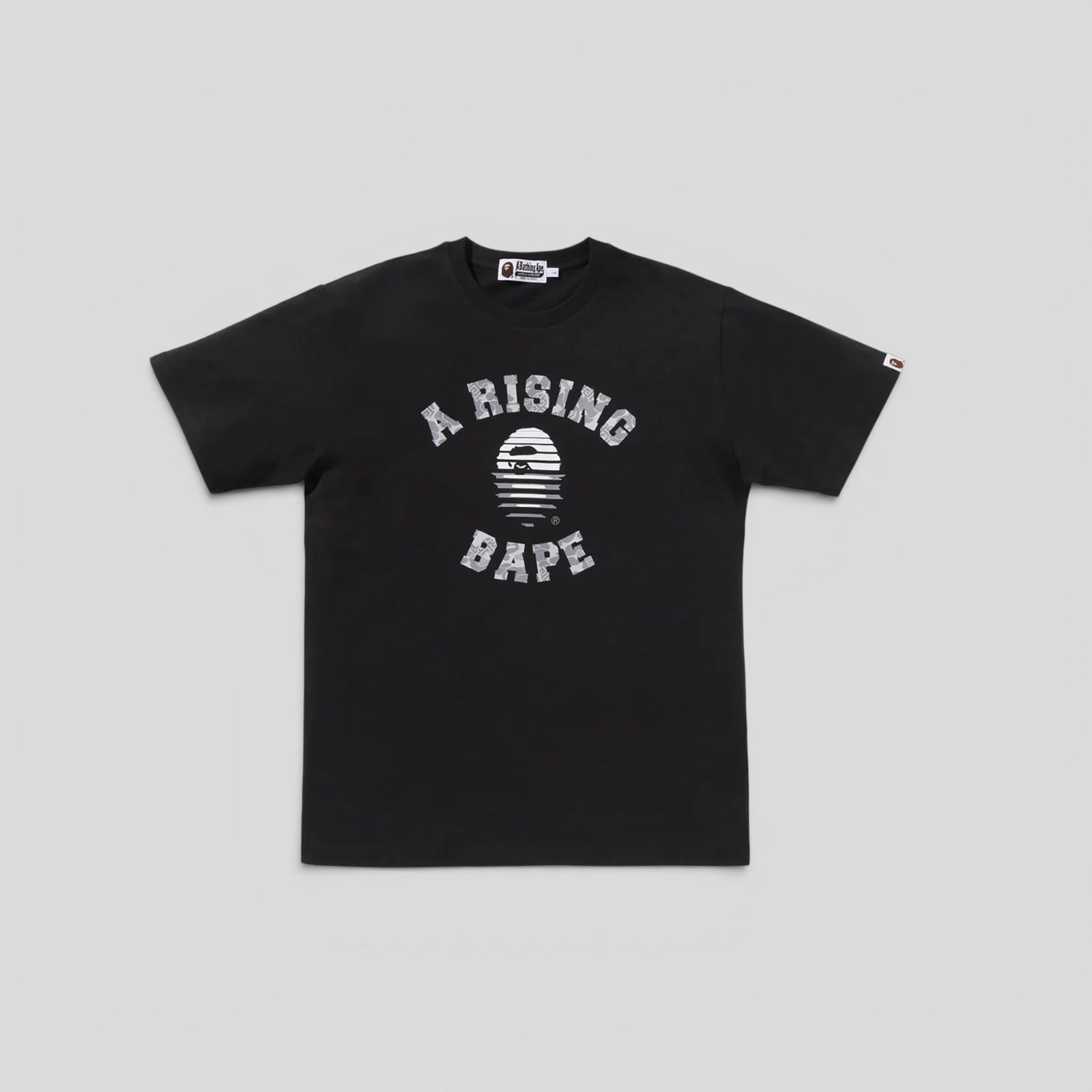 BAPE A Rising Bape Tee in Black & Grey