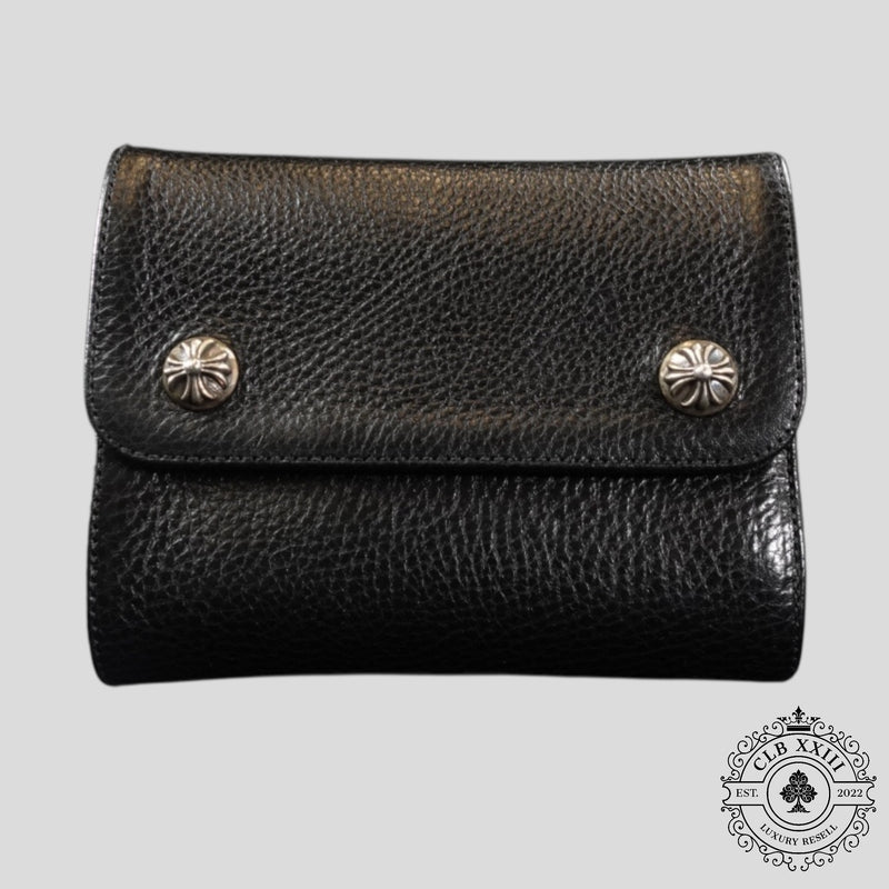 Chrome Hearts Short Wave Wallet in Black