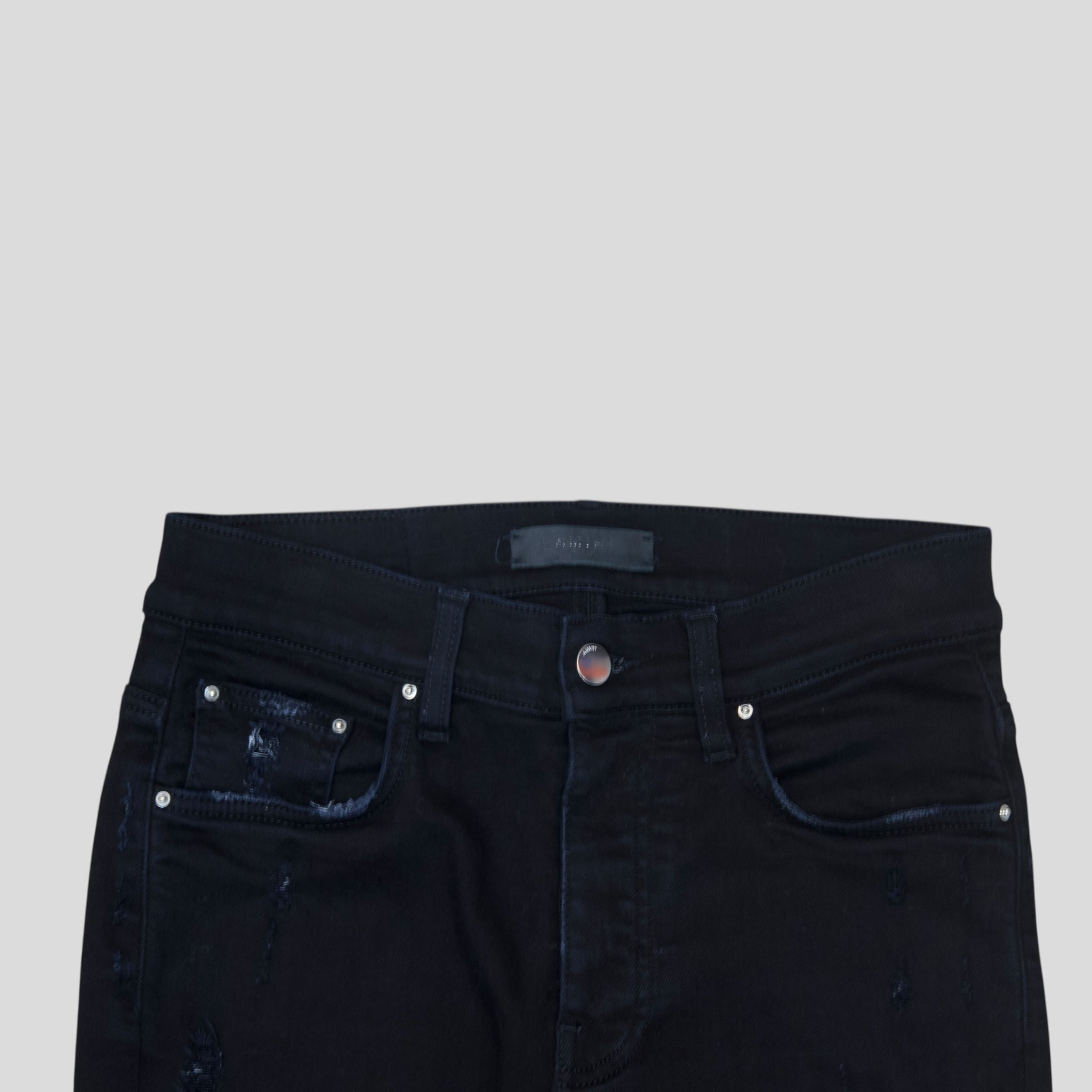 Amiri Serif Logo Jeans in Black