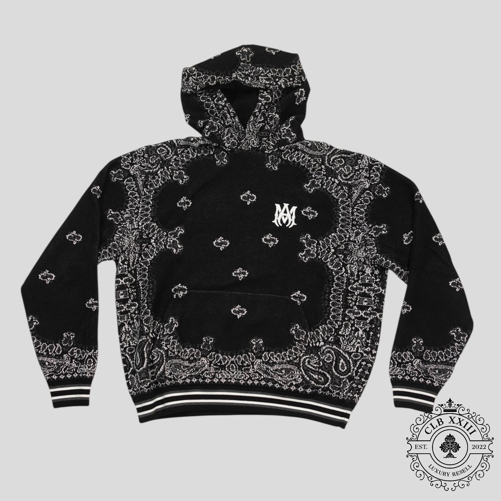 Amiri Bandana Basketball Hoodie in Black