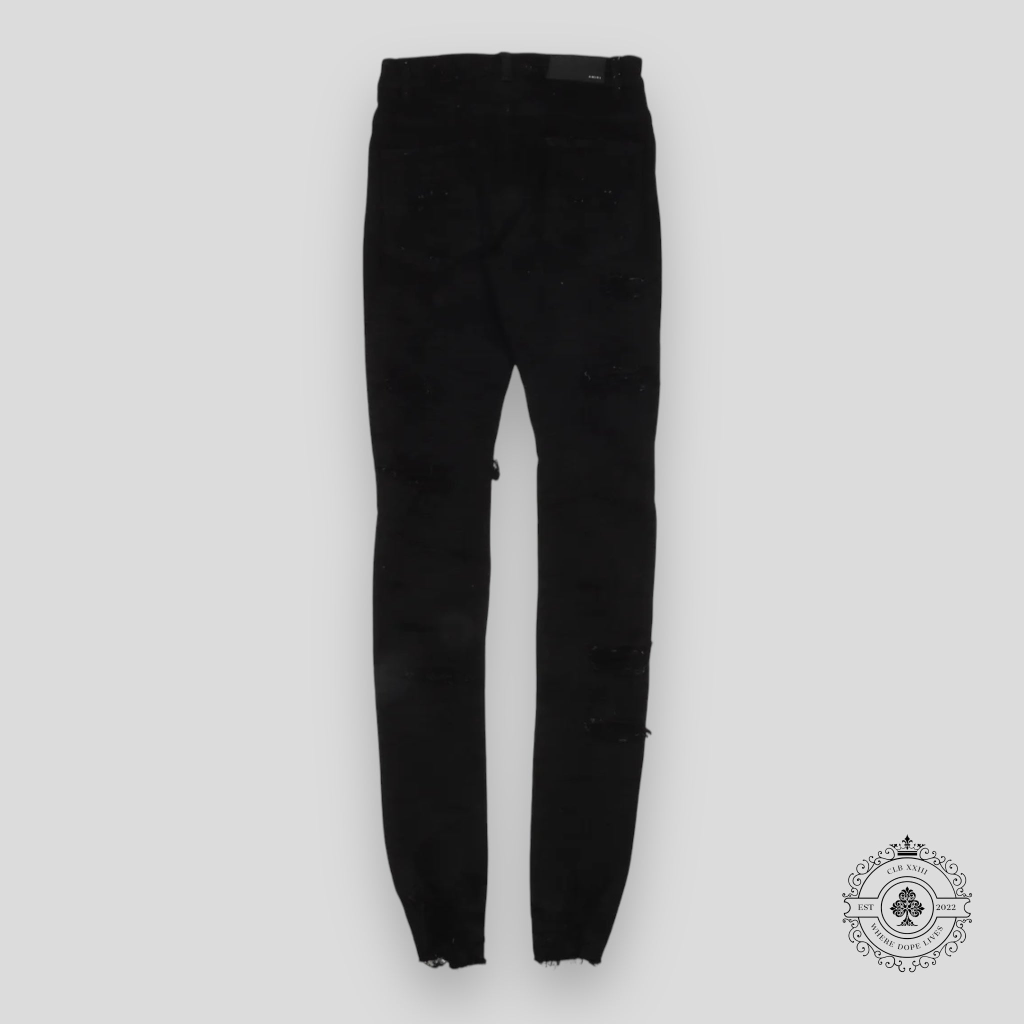 Amiri Distressed Denim Jeans in Black