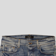 Amiri MX1 Silk PJ Patch Jeans in Light Indigo